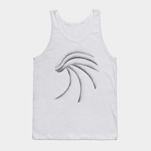 Big Breaking Wave Stippled Art Tank Top by JDP Designs